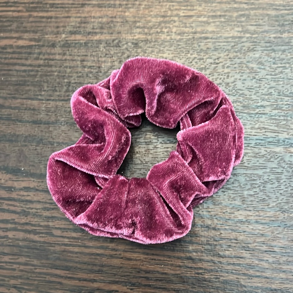 Rose Purple Velvet Hair Scrunchie